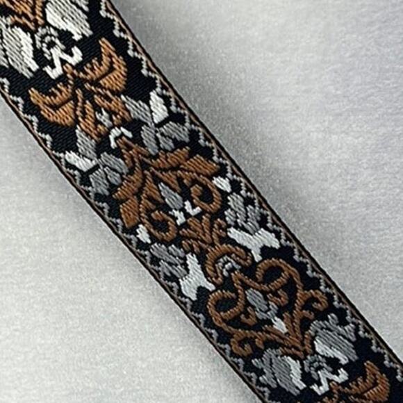 Alba Embroidered Bag Strap Gold Hardware Parisian Inspired Boho 2” Wide | NWT - Picture 4 of 6